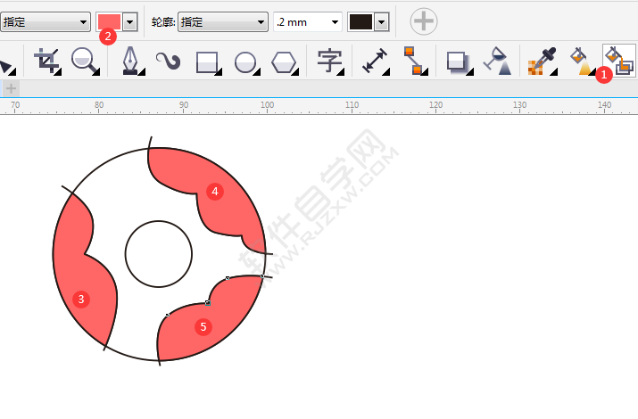 CDR畫一個(gè)餅干卡通圖