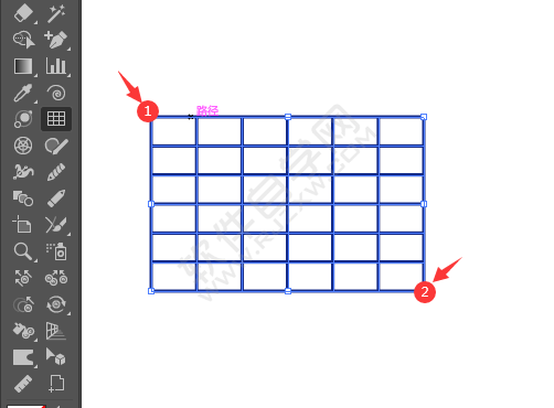ai怎么畫矩形網格