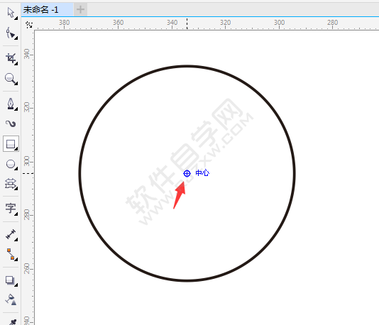 cdr圓中間畫矩形