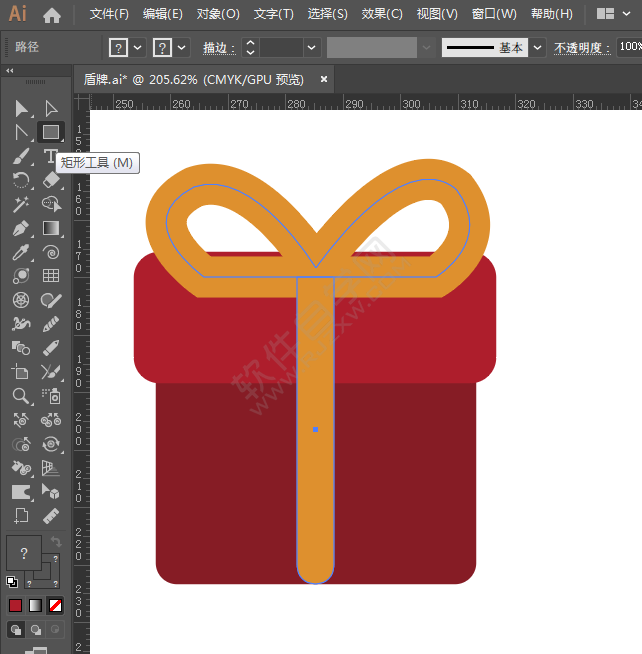 ai怎么畫禮物圖標