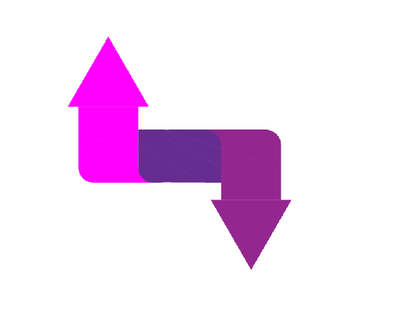AI設(shè)計一個矛盾空間三角箭頭圖標