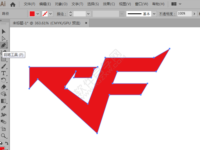 用AI怎么設(shè)計(jì)一個cf圖標(biāo)