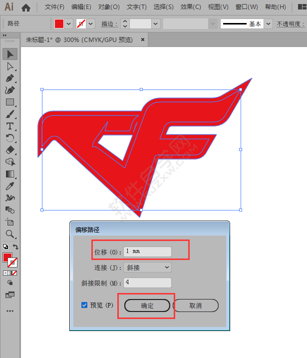 用AI怎么設(shè)計(jì)一個cf圖標(biāo)