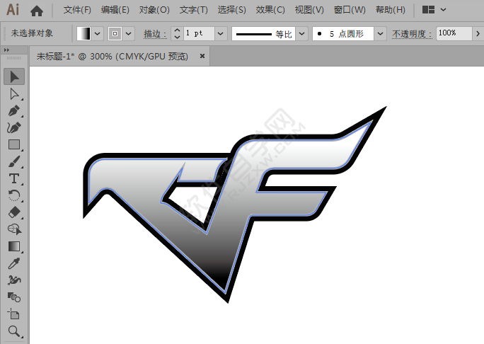 用AI怎么設(shè)計(jì)一個cf圖標(biāo)