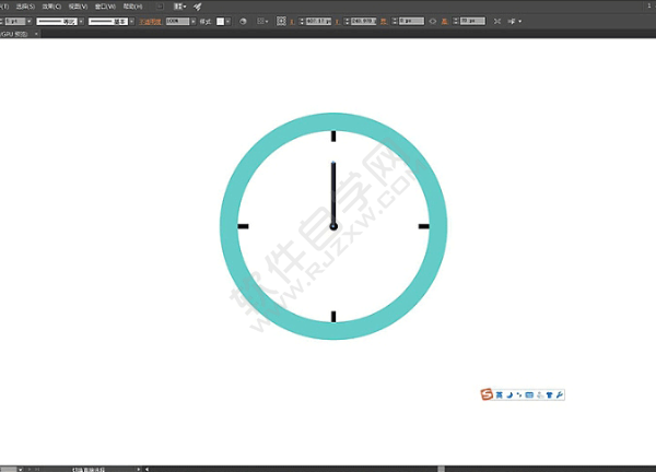 AI怎么繪制一個時鐘圖標