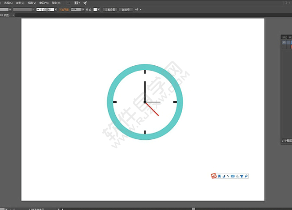 AI怎么繪制一個時鐘圖標