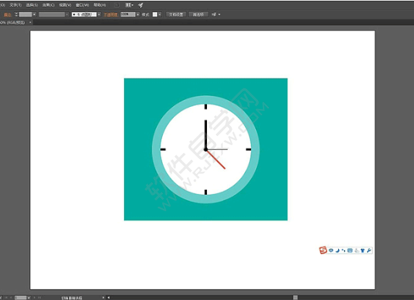 AI怎么繪制一個時鐘圖標