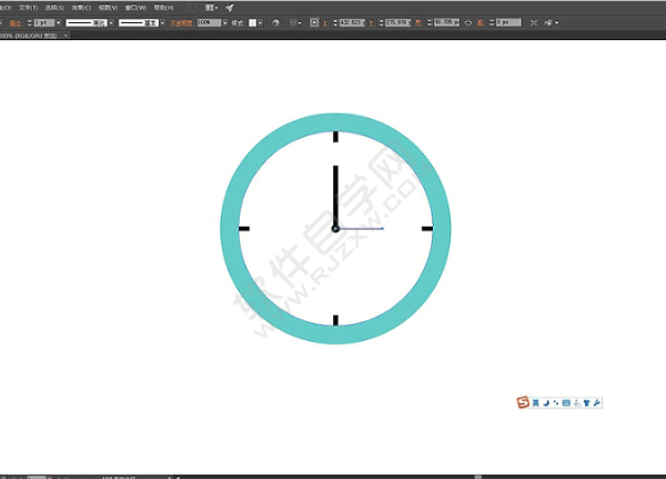 AI怎么繪制一個時鐘圖標
