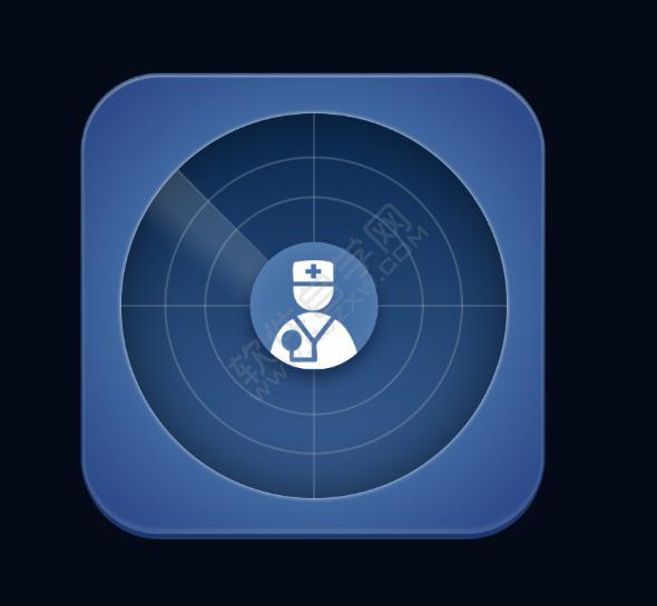 PS制作醫療搜索APP圖標