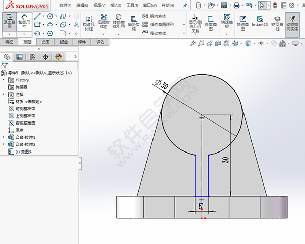 solidworks怎么繪制軸承底坐零件