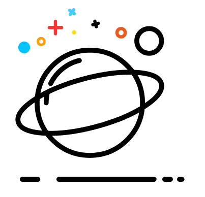 AI怎么繪制萌萌噠MBE風格的星球圖標