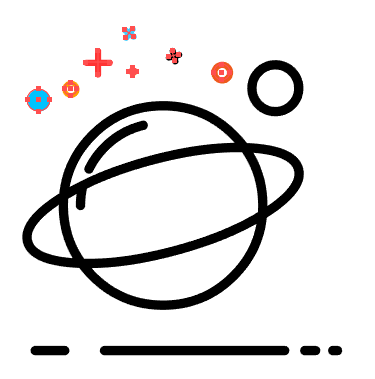 AI怎么繪制萌萌噠MBE風格的星球圖標