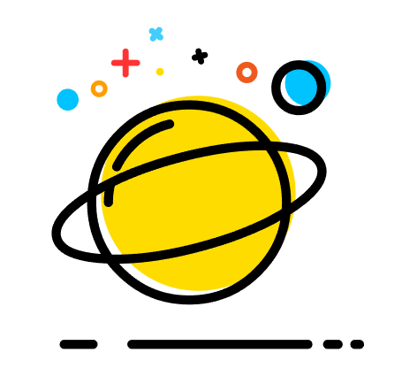 AI怎么繪制萌萌噠MBE風格的星球圖標