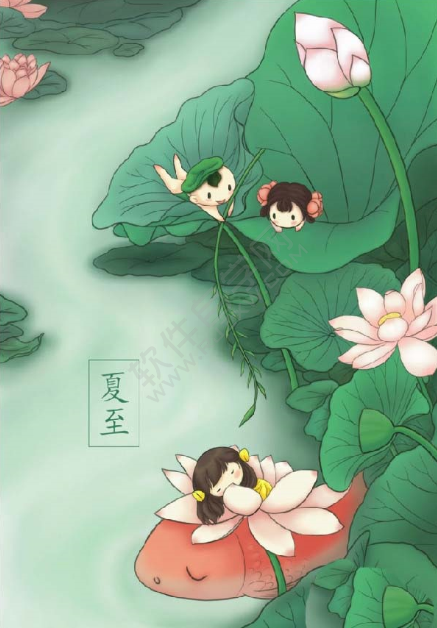 ai怎么設(shè)計(jì)豎屏的荷塘素材