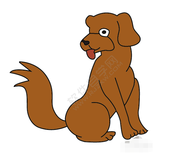 AI繪制卡通小黃狗