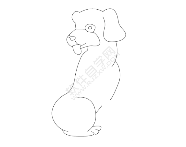 AI繪制卡通小黃狗