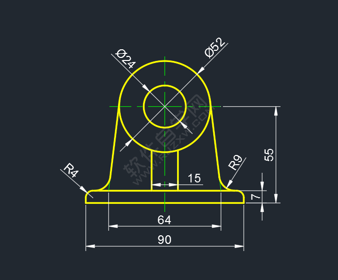 CAD二維練習(xí)題（04）繪制的方法