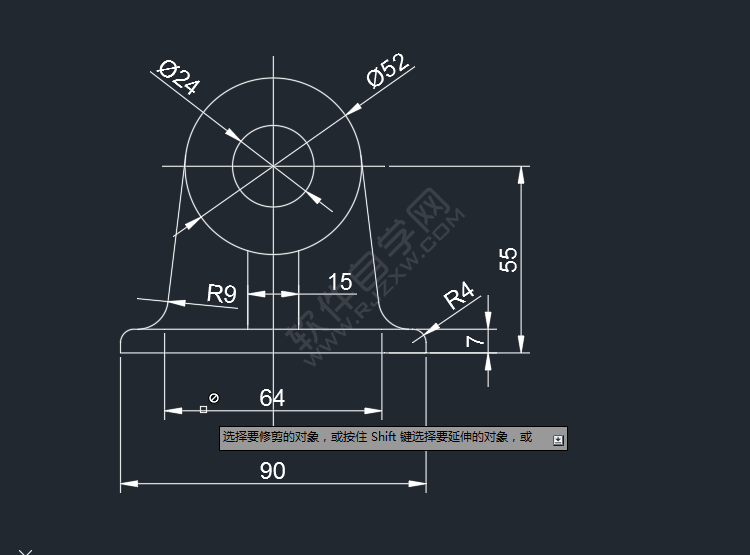 CAD二維練習(xí)題（04）繪制的方法