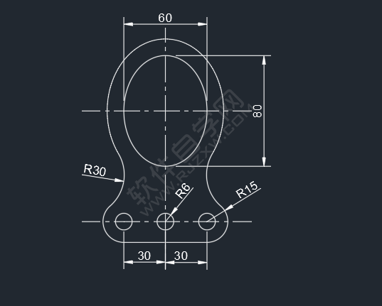 CAD二維練習(xí)題（06）繪制的方法