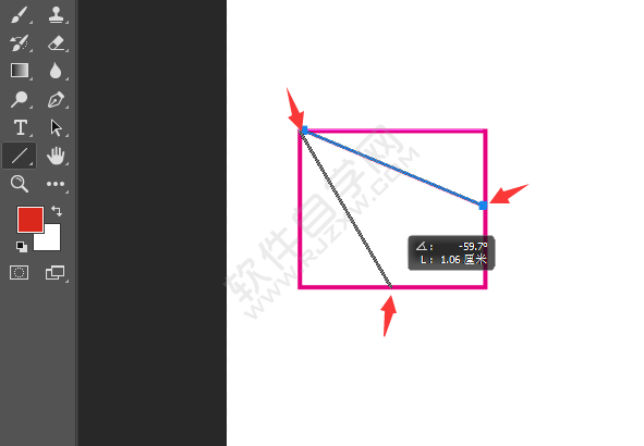怎么在ps里畫(huà)斜直線