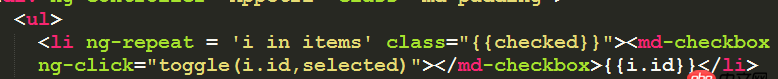 angular.js - angularjs中 選中checkbox其上一級加入一個classname，取消選中去掉classname