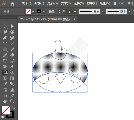 ai繪制一個logo大公雞圖標