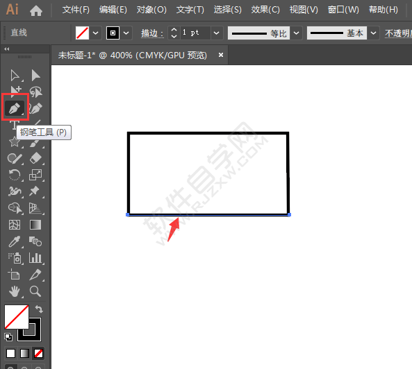 ai畫一邊有波浪線的長方形
