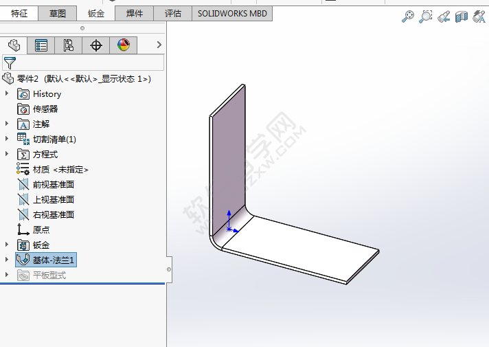 solidworks怎么給鈑金折角加撐板