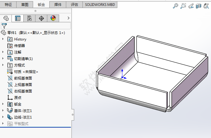 solidworks怎么把鈑金的角合起來