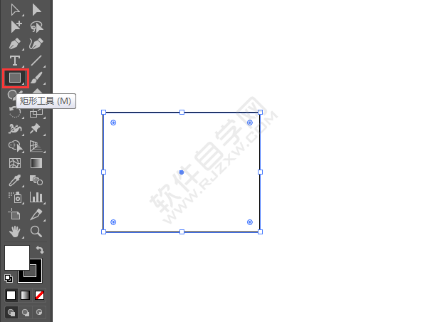 ai讓矩形其中一條線變虛線