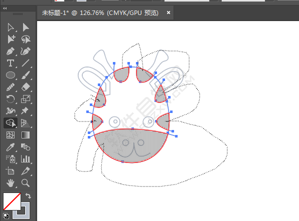ai繪制可家的長頸鹿頭像