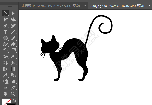 ai繪制貓咪剪影