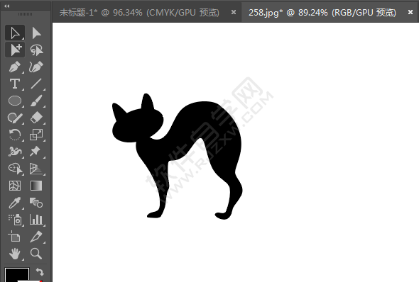 ai繪制貓咪剪影