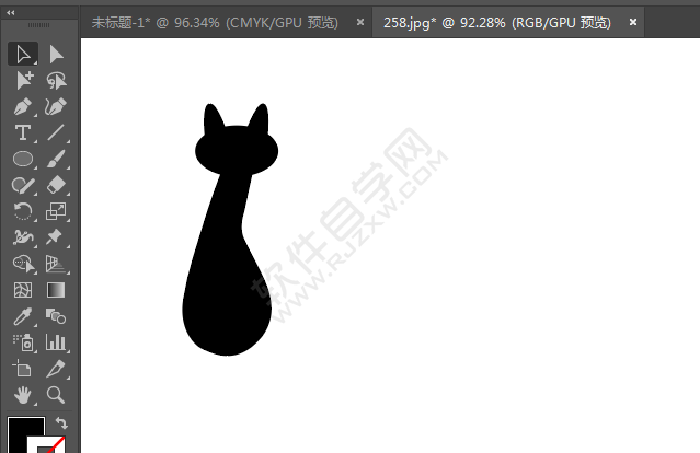 ai繪制一個(gè)坐立的貓