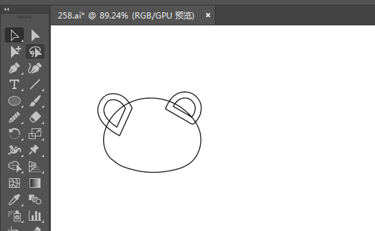 ai繪制一個棕色小熊頭像
