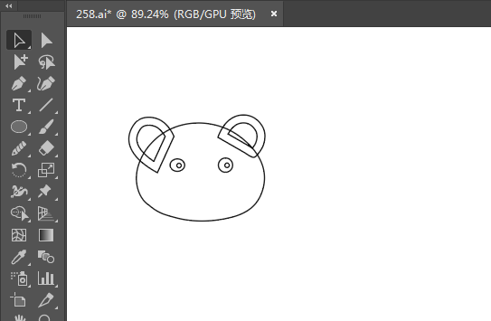 ai繪制一個棕色小熊頭像