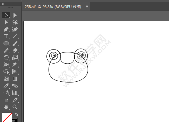 ai繪制青蛙頭像