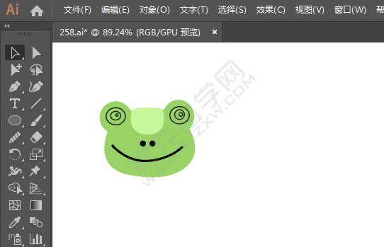 ai繪制青蛙頭像