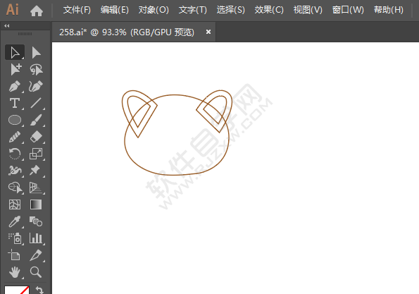 ai繪制小豬的頭像