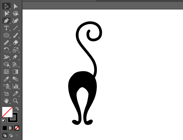 ai繪制貓的剪影