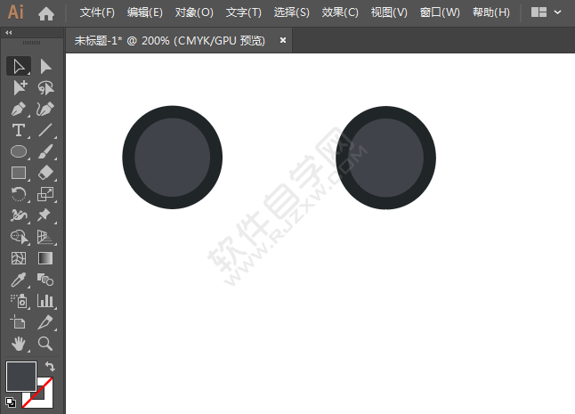 ai繪制小熊卡通臉