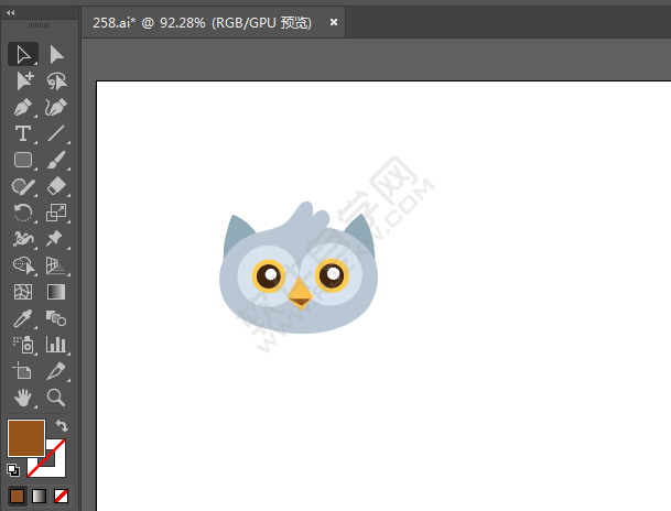 ai繪制小鳥的頭像
