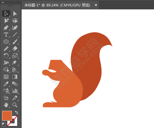 ai繪制吃松子的松鼠