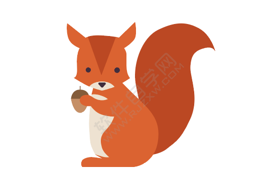 ai繪制吃松子的松鼠