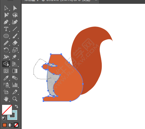 ai繪制吃松子的松鼠
