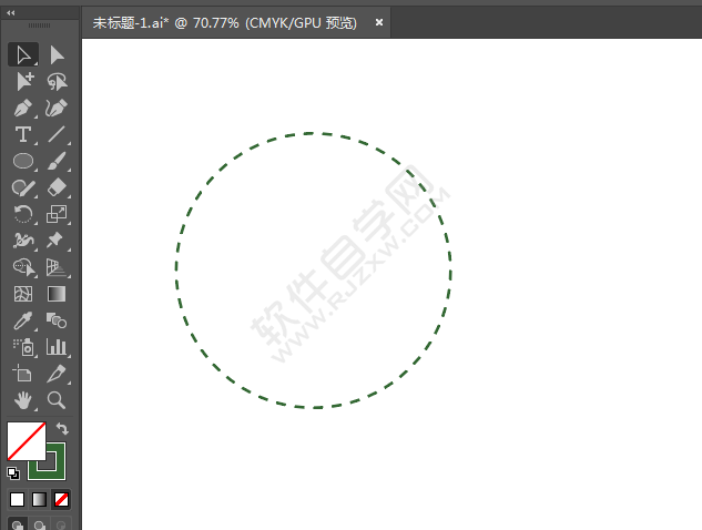 ai繪制一個綠色的獎貼