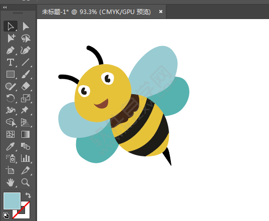 ai繪制一個卡通蜜蜂