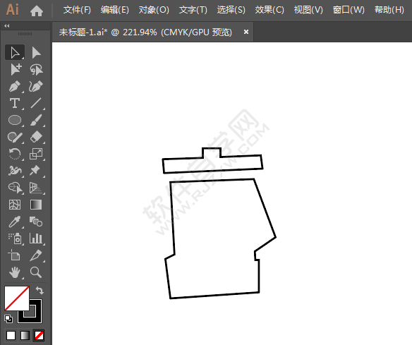 ai繪制一個綠色的垃圾桶圖標