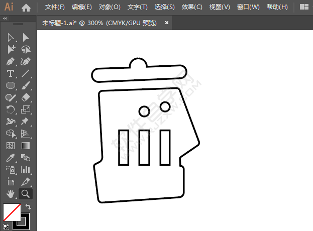 ai繪制一個綠色的垃圾桶圖標