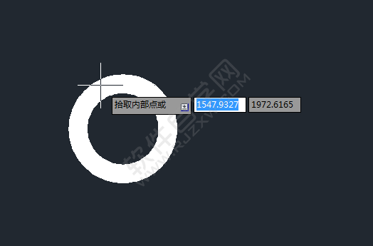 cad怎么畫空心圓環